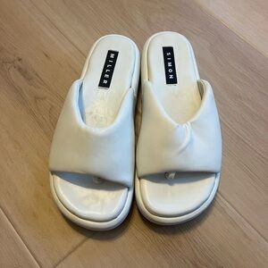 Simon Miller Cream Slide Sandals